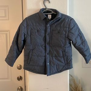 Free Assembly Blue Chambray Puffer Shirt Jacket Size M (8)
